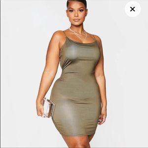 Mini Olive Green Dress